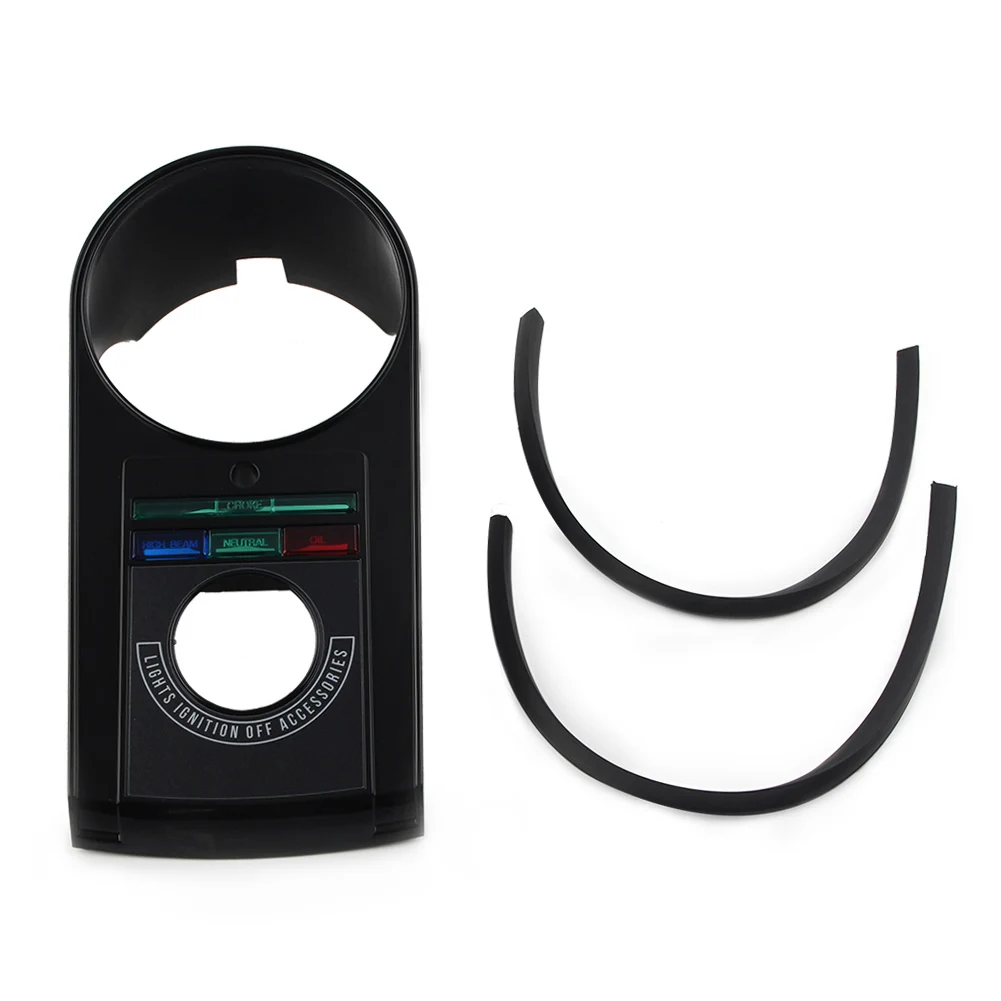 Black Motorbike Speedometer Speedo Dash Panel Cover Housing Kit For Harley Davidson Softail 1971-1990