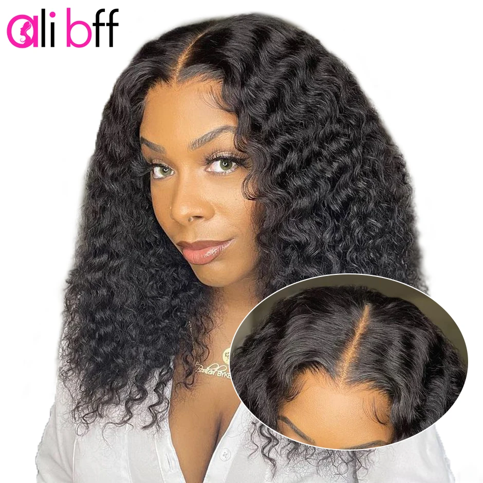 

Wear Go Glueless Wig Kinky Curly Bob Lace Front Wigs Human Hair Upgraded No Glue 4X4 Closure Wigs Human Hair for Black Women