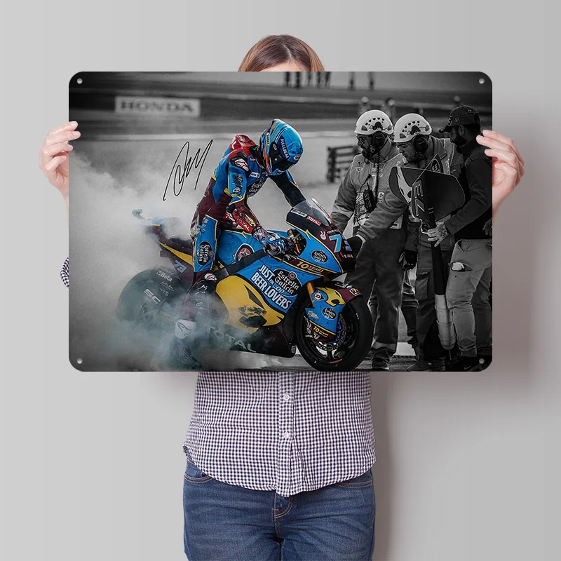 Alex Marquez Motorcycle Personalized 3D Textured Metal Poster Wall Art Vintage Tin Signs for House Decor Room Home Decoration