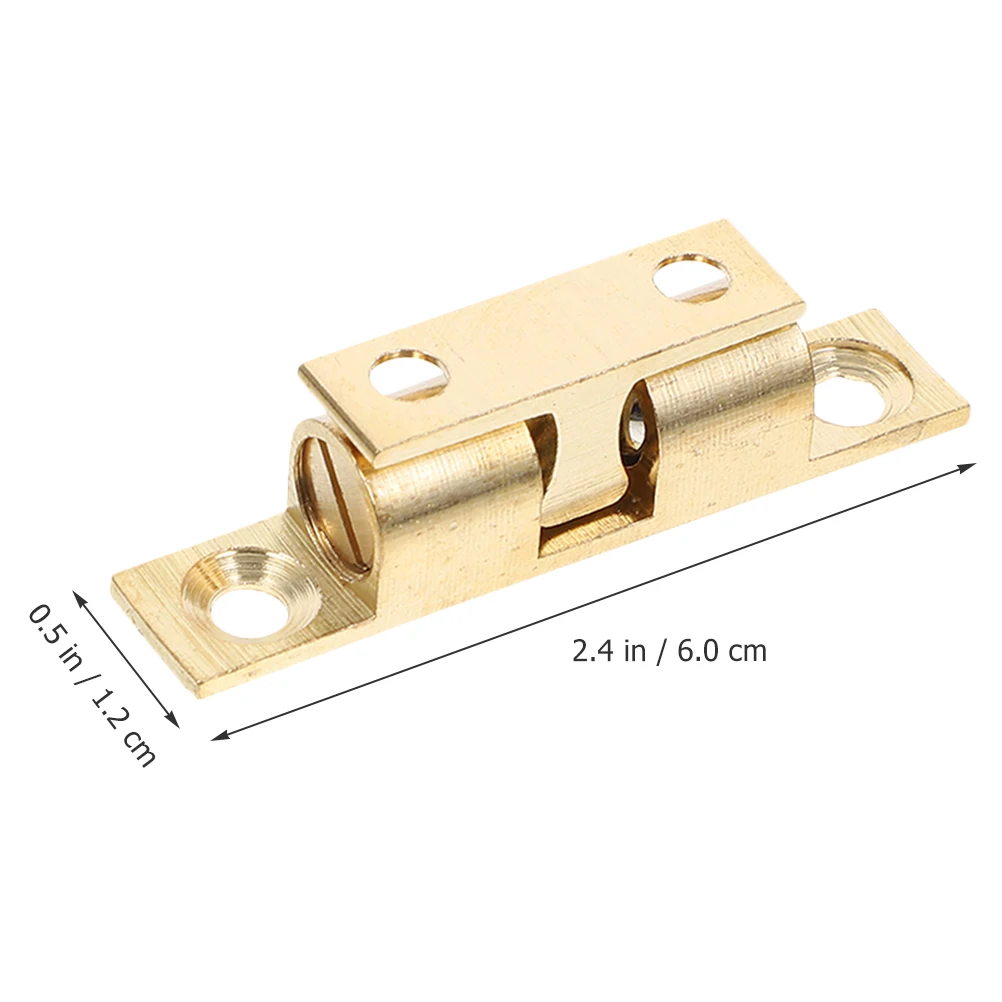 

10Pcs Copper Ball Catch 60mm Brass Roller Latches Durable Rustproof Easy Install for Furniture Cabinet Doors Ball Catch