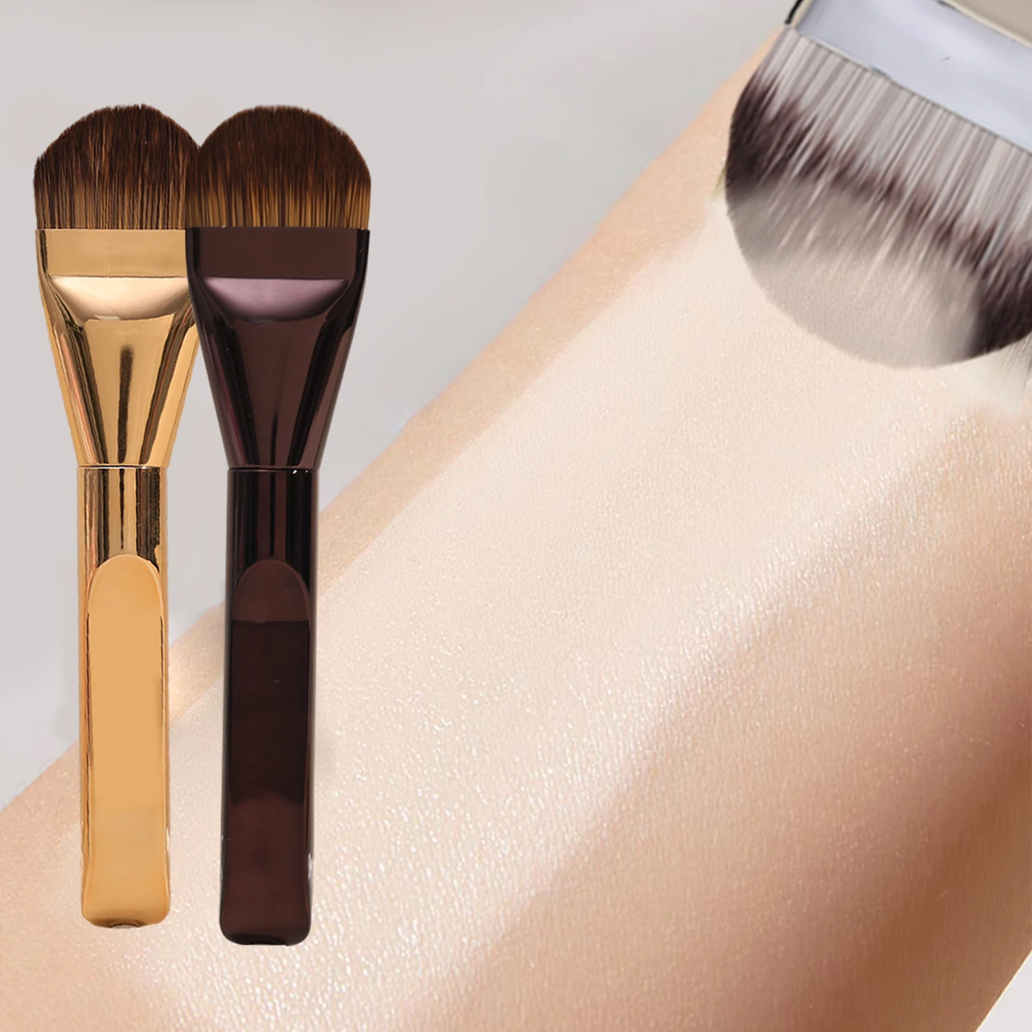New Portable Tongue-shaped Foundation Brush Ultra-thin Concealer Widen Makeup Brushes Lightweight Face Contour Brush Beauty Tool