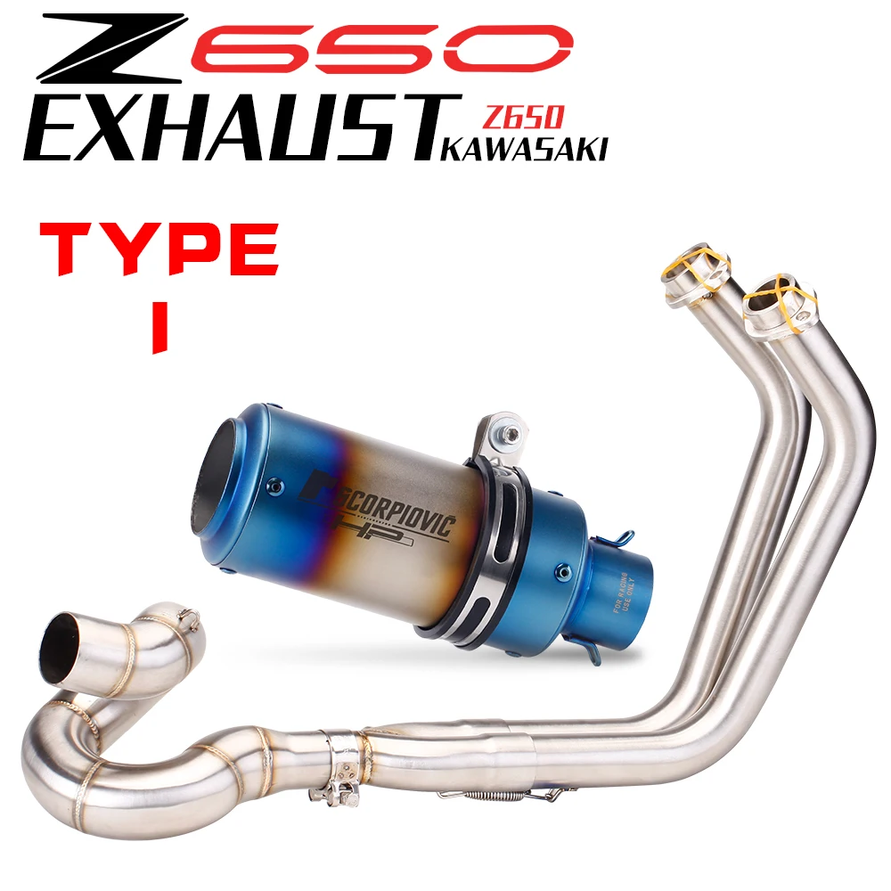 

Выхлопная труба мотоцикла для Ninja650 Z650 Ninja650 2017-2022 мотоциклетная коллекторная труба из нержавеющей стали 51 мм в комплекте