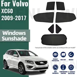 For Volvo XC60 2009-2017 Side Window Sun Shade Visor Magnetic Car Sunshade Front Rear Windshield Frame Curtains Shield