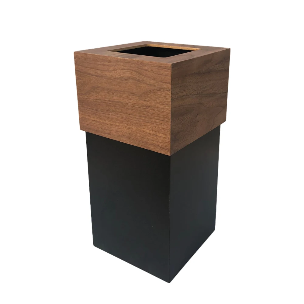 

Wood cover Nordic multi-color trash can Wooden household bedroom Living room Bathroom Hotel paper basket