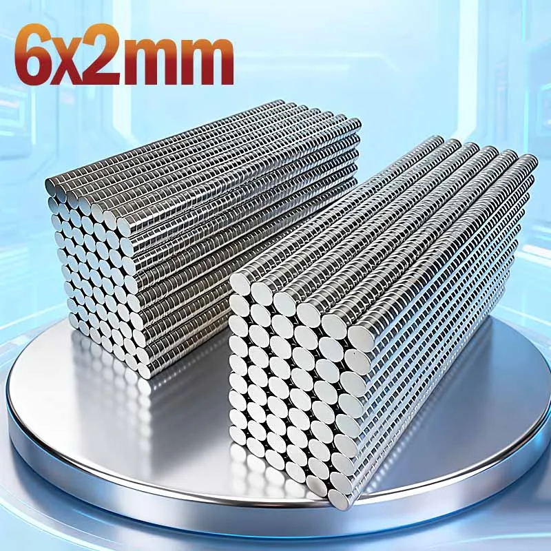 Round Magnet 6x2mm 50-2000pcs Small Magnets 6*2mm Accessory for Refrigerator Whiteboard Fridge Craft Diy Office Science