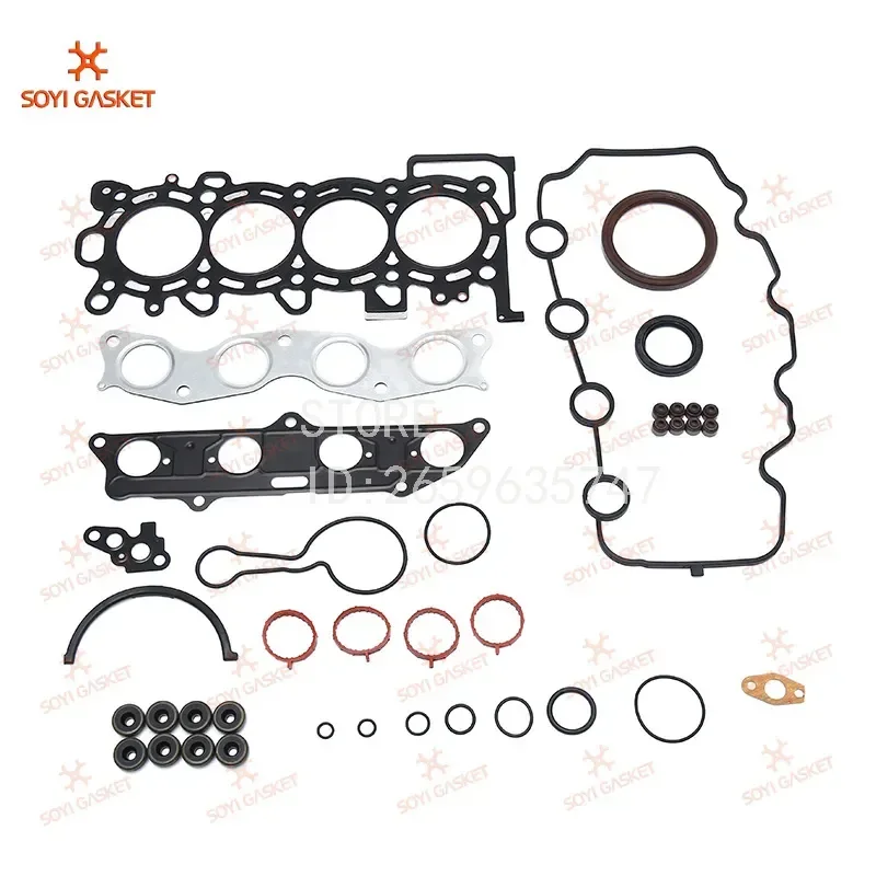 Engine Overhaul Kit Cylinder Gasket Intake Exhaust Gasket Oil Seal for L13A3 GD1 Fit 1.3 06110-REA-Z01