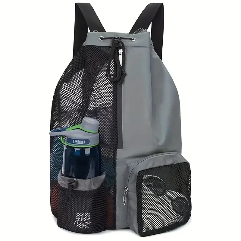 Schwimmtasche, Netz-Rucksack mit Kordelzug, bequem zu tragen, Strand-Tauchrucksack, nasser Rucksack, Sport-Rucksack für den Fitness-Studio