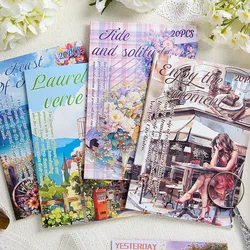 20 pcs INS Landscaping PET Sticker Creative DIY Journal Material Collage Album Stickers Scrapbooking School stationery supplies