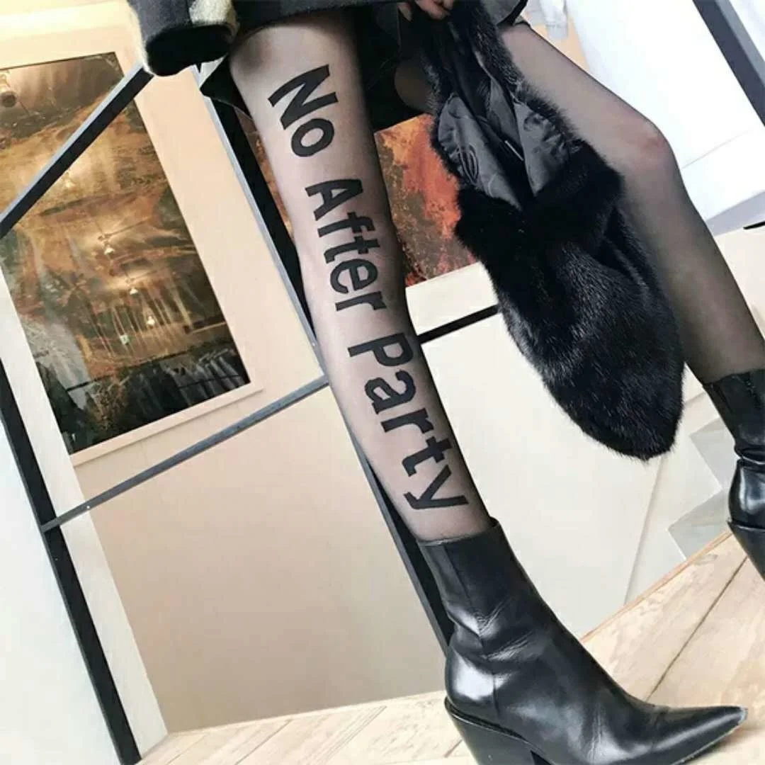 Sexy women seamless pantyhose tight nylon stocking female hosiery any cut socks anti silk letter tattoo sprinted silk PR109