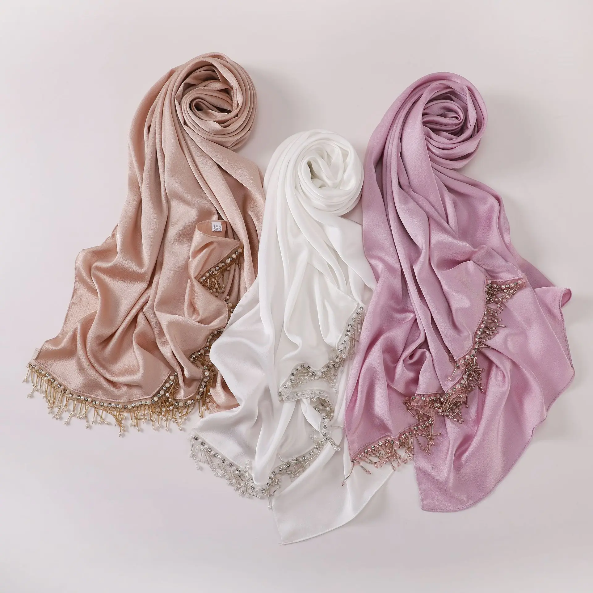 

Bubble Chiffon Scarf Tassel Beads Shawl Wrap Turban Muslim Hijab Headscarf Women Veil Bandanas Bufanda Foulard Turbante Mujer
