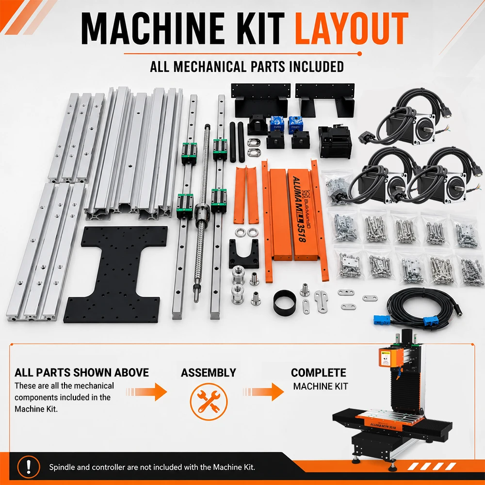 ALUMA MILL 3518 Metal CNC Milling Machine DDCS V4.1 Controller 2.2KW Spindle Ball Screw Linear Guide Aluminum Router - view 2