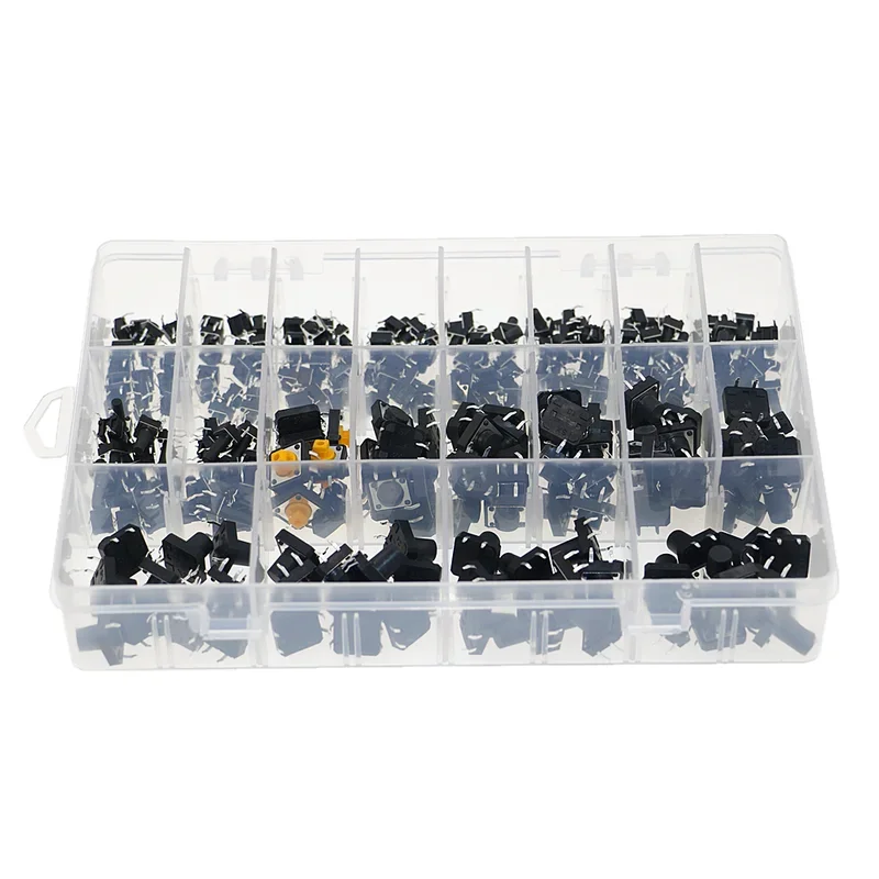 250pcs 20value 4pins 6x6mm 12x12mm 5/6//8/9/10/11/12/13mm Tactile button switch micro instant classification Assorted kit