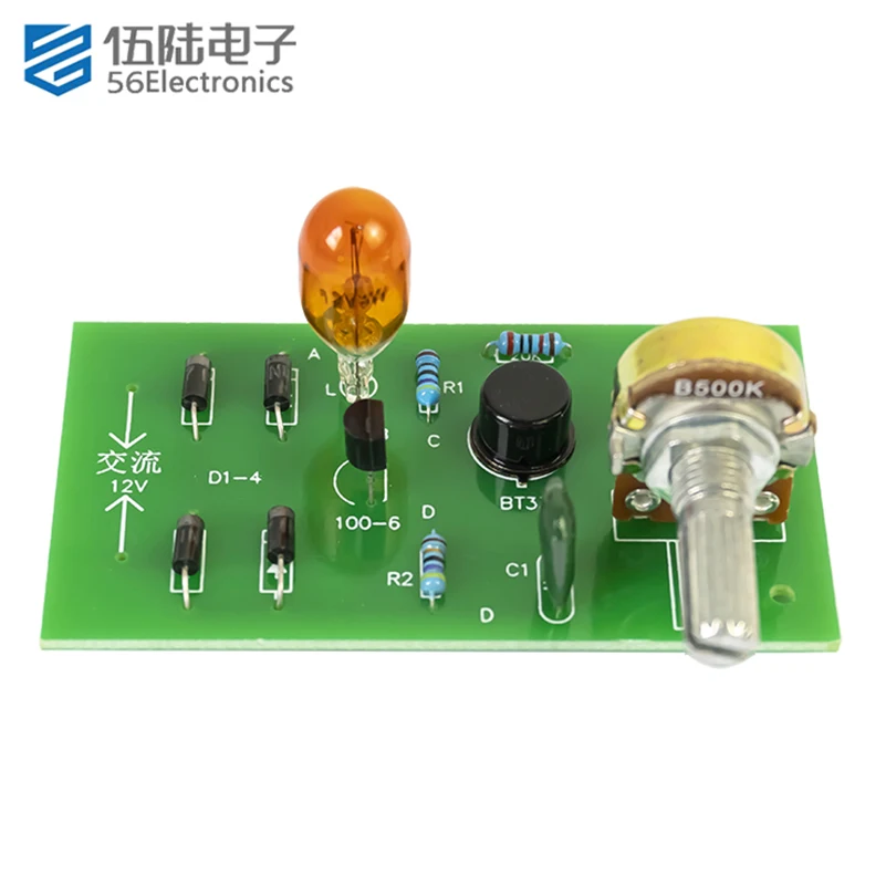 Imagem -03 - Eletrônico Dimming Circuit Kit Junção Única Transistor Tiristor Candeeiro de Mesa Soldagem Componente Prático Bt33