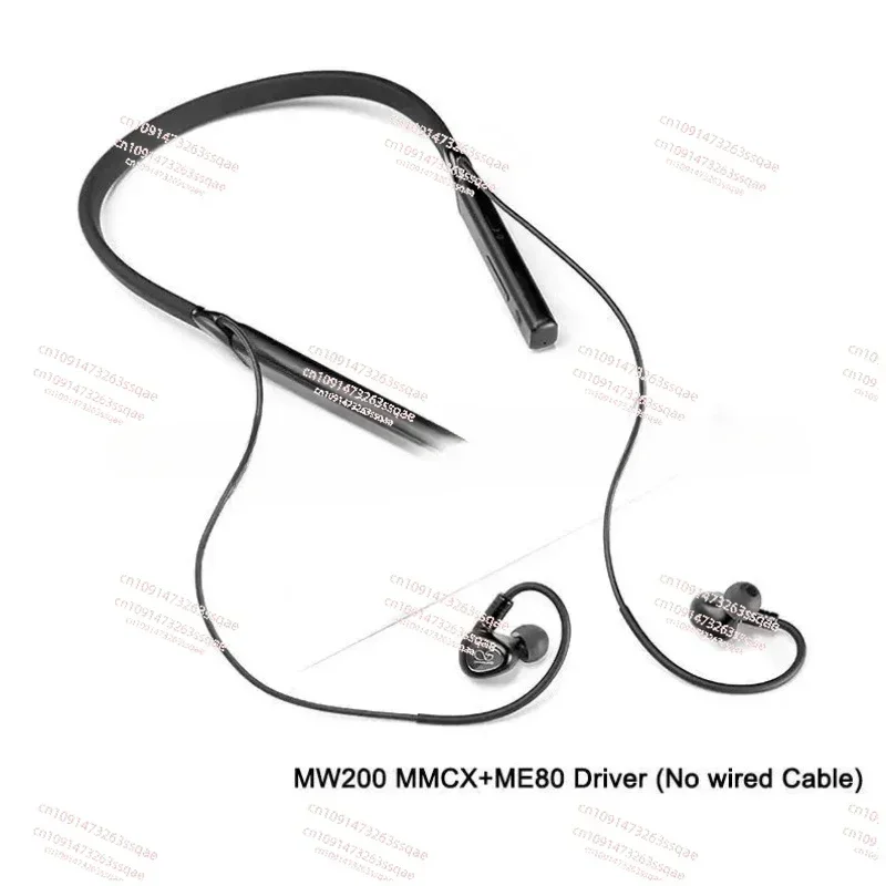 Black MW200 Neck Hanging Bluetooth Headset HiFi Fever Sports Waterproof Wireless Decoding Headset Bluetooth Ear Hanging