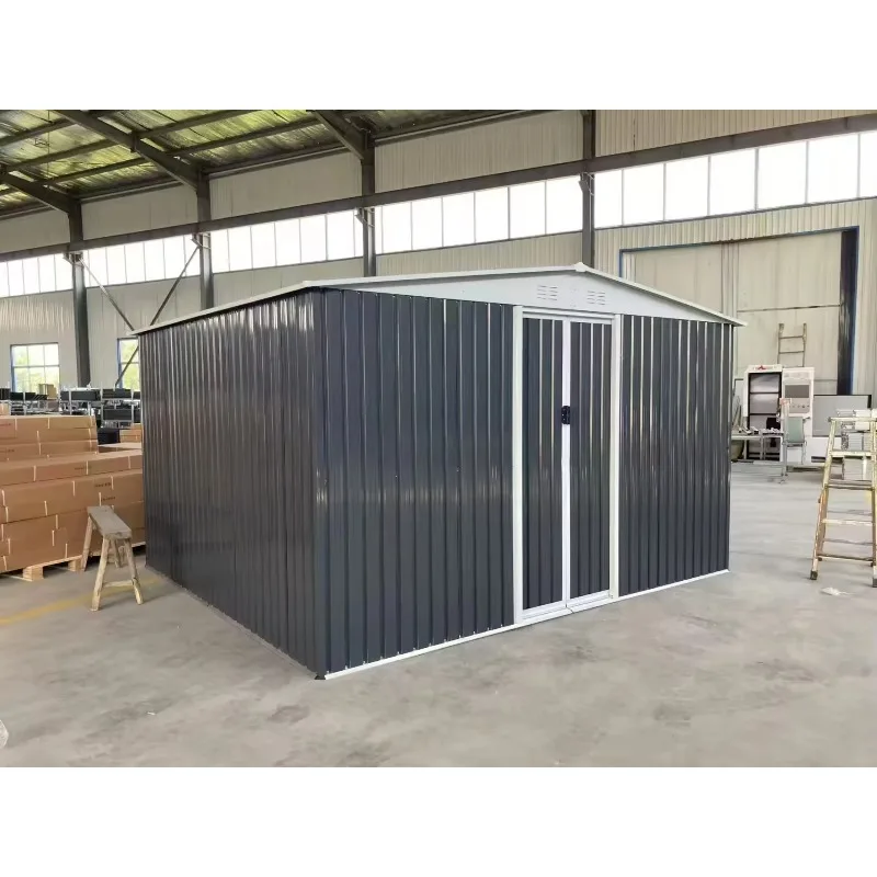 ODM Metal Tool Sheds Storage House Free Shipping Outdoor Storage Shed 12*19 Ft White