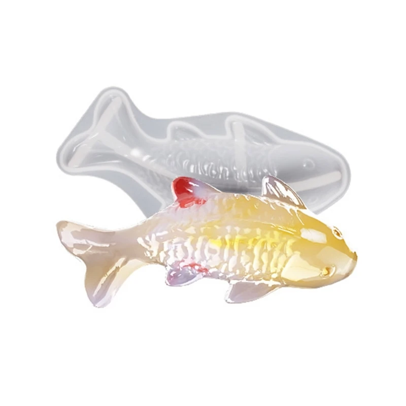 Goldfish Silicone Mold Unique Aromatherapys Resin Molds Fish Gypsum Ornaments Mold Home Decors Durable Tool DIY