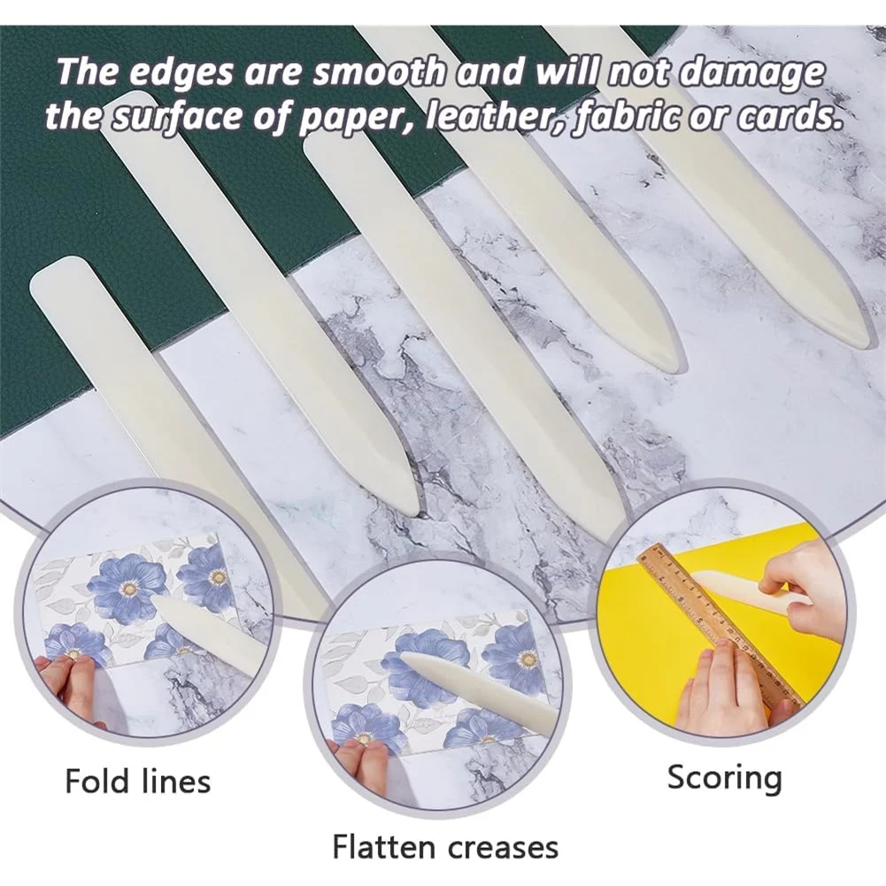 N10R-Paper Folding Tool 40Pcs Plastic Bone Folder Creaser Book Folding Tools Origami Tools For Bookbinding For Burnishing