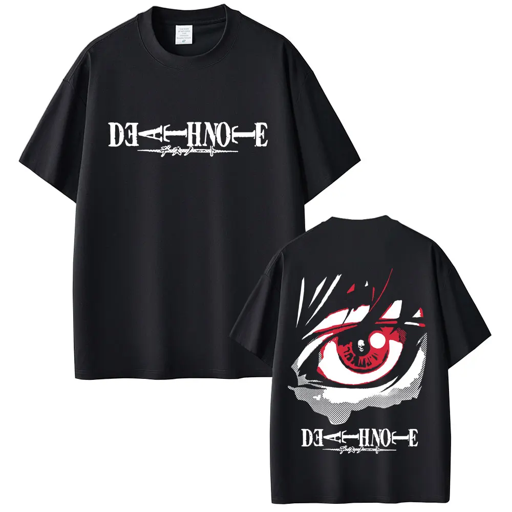 

Anime Death Note Yagami Light Eyes Graphic T-shirts Men Women Fashion Oversized T Shirt Men's Casual Cartoon Vintage Streetwear