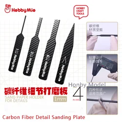 HOBBY-MIO Carbon Fiber Detail Grinding Plate Four Common Shapes Special-Shaped Grinding Thickness 1MM