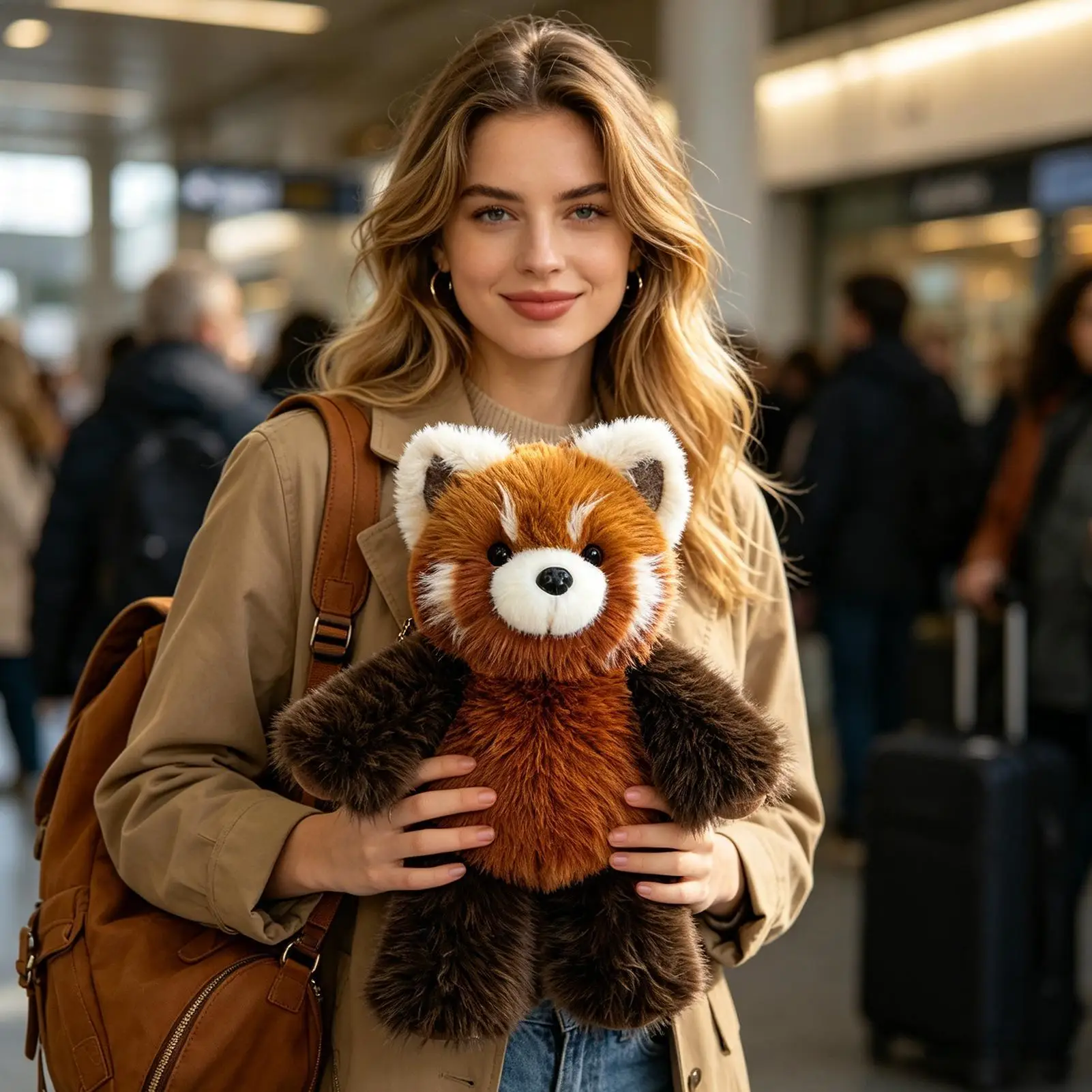 Raccoon Plush Cute Soft Realistic Home Decor 55cm Animal Stuffed Toy For Kids Adults Bedtime Couch Sofa Office Nursery Car