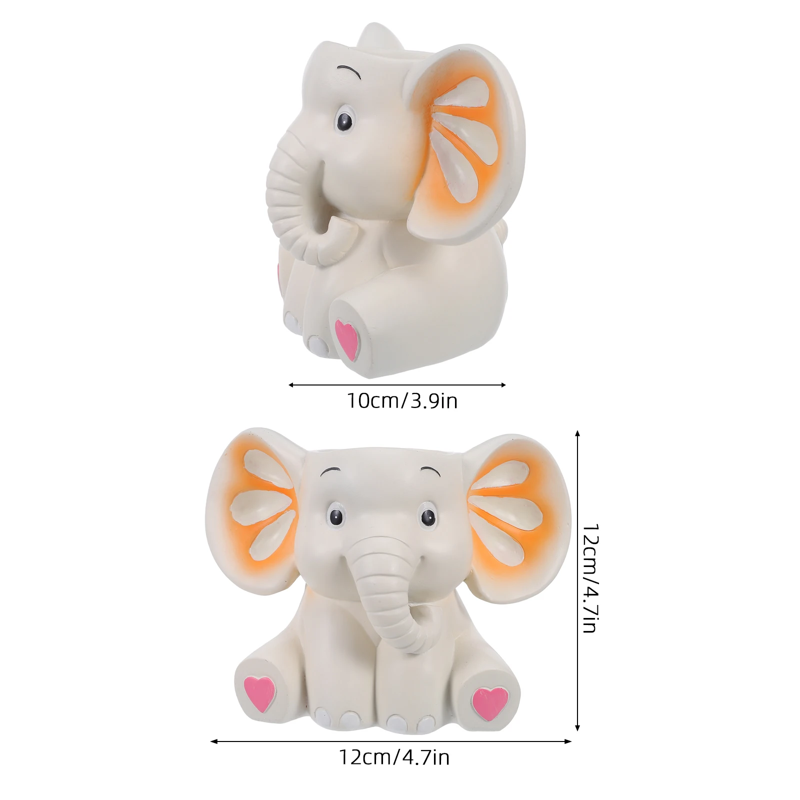 Animal Pen Pencil Holder  Elephant Shape Resin Pencil Cup  Desk Stationary Container For Home Office School Workspace