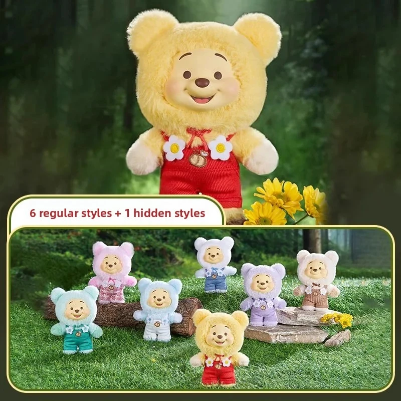 

Original Disney Winnie The Pooh Candy Series Peripheral Blind Box Mystery Box Kawaii Vinyl Face Pendant Pupu Bear Doll Toy Gifts