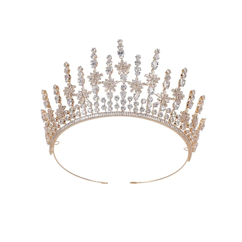 

Temperament fairy crown Xiang full zircon handmade craftsmanship high-end luxury princess crown