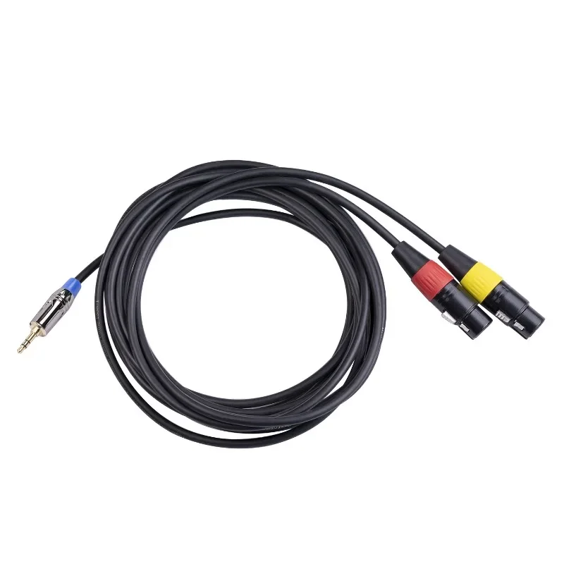 

3M New Product Extended Fork 3.5mm Circular Dual Canon Mother 3-core Canon Stereo Microphone Audio Cable