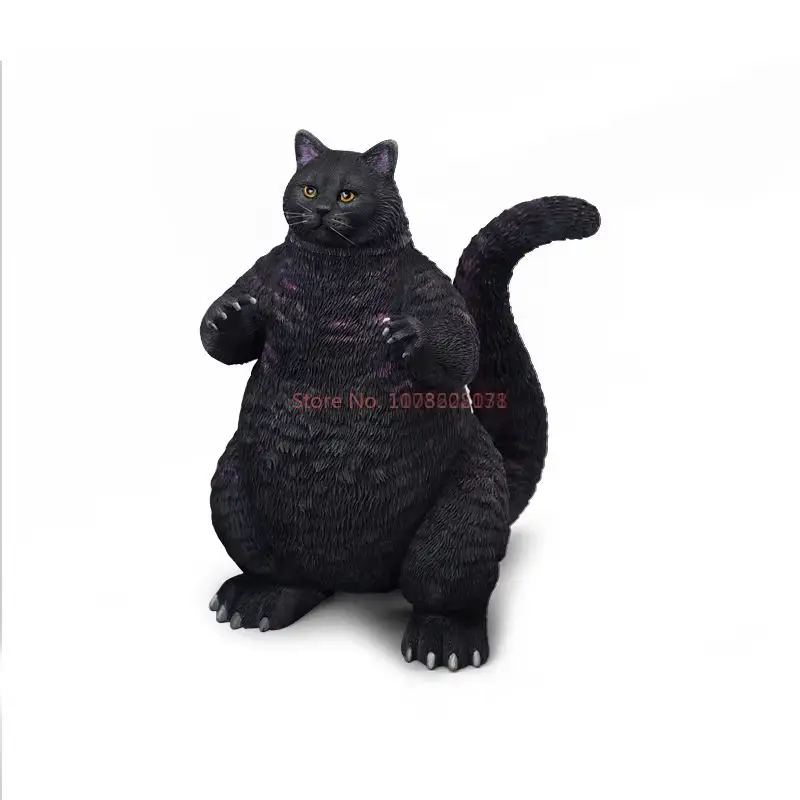 Jxk Godzimeow Figurina di gatto Carino Catzilla Decorazione del desktop Modello animale Gk Giocattolo Figura divertente Regalo di Natale per bambini