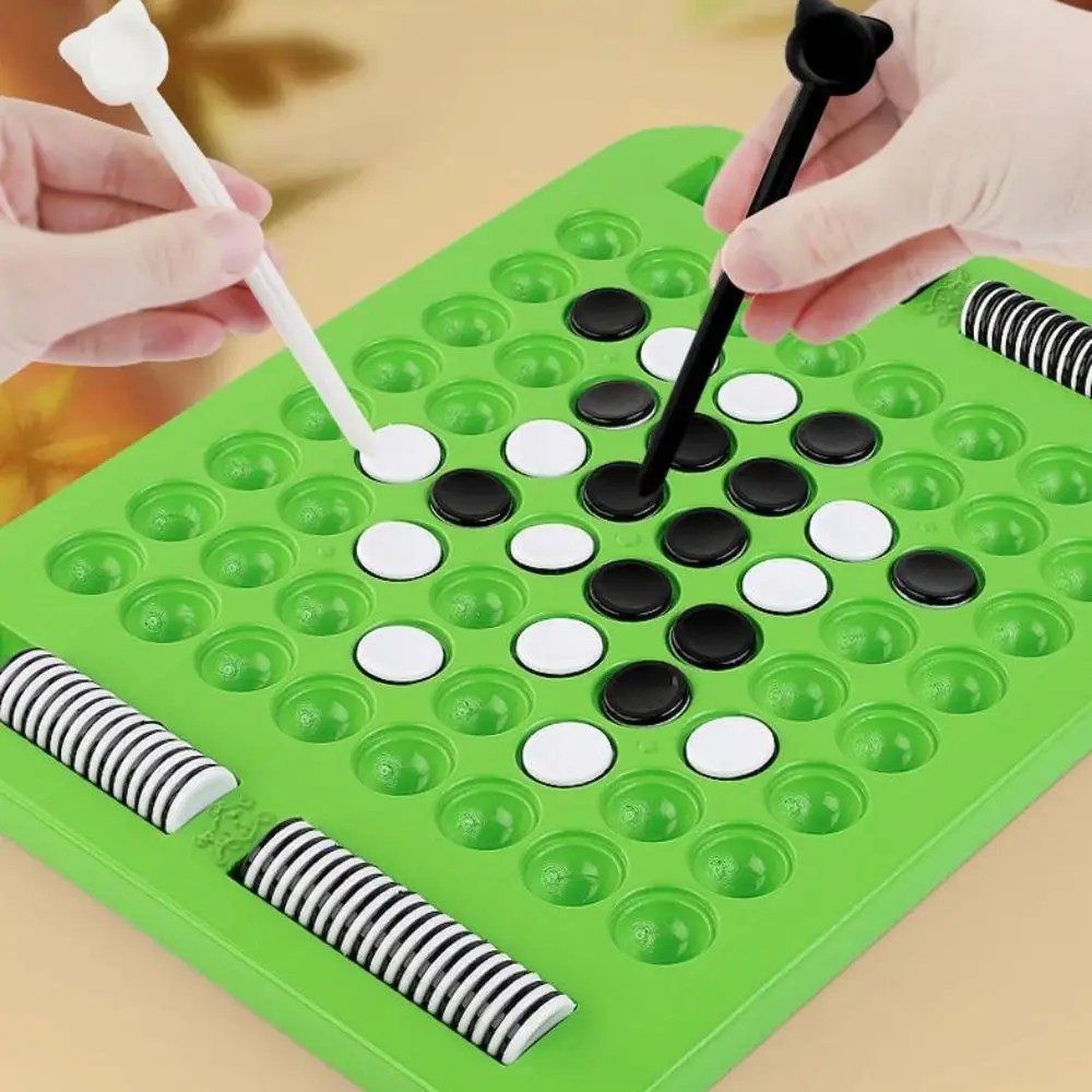 Juego de Mesa Reversi, Tablero de Ajedrez Blanco y Negro, Portátil, Divertido, Montessori, Juego de Estrategia
