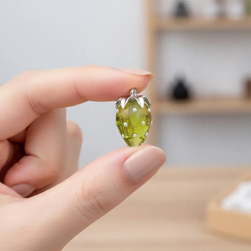 2pcs 3D Resin Strawberry Pendant Charms Cute Sweet Fruit Charms for DIY Jewelry Making Teens Daily Craft Hobby