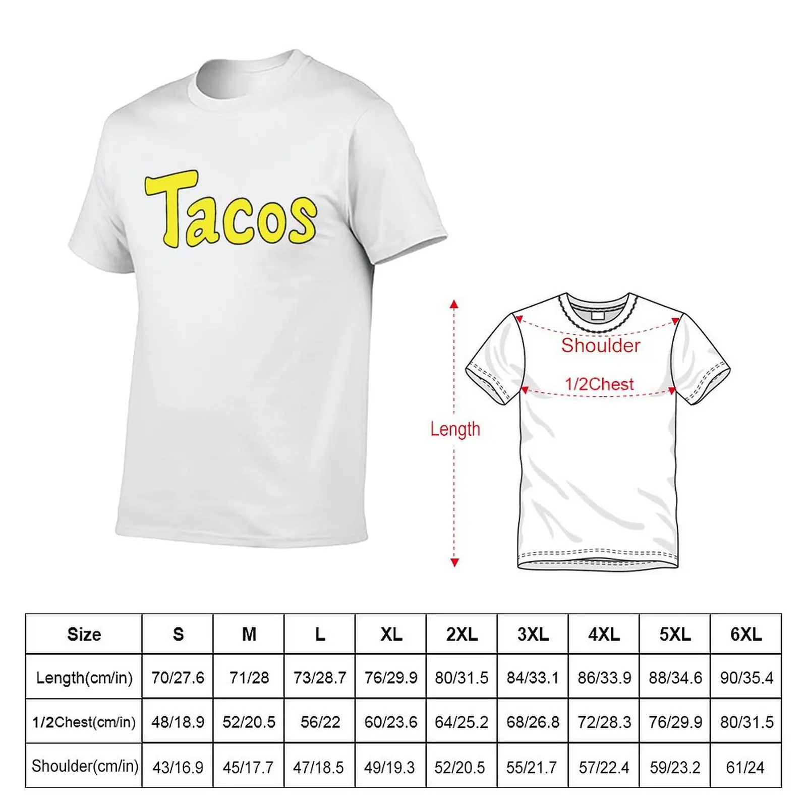 Tacos! T-Shirt graphic t shirts for man t shirts for man slim fit T-Shirt