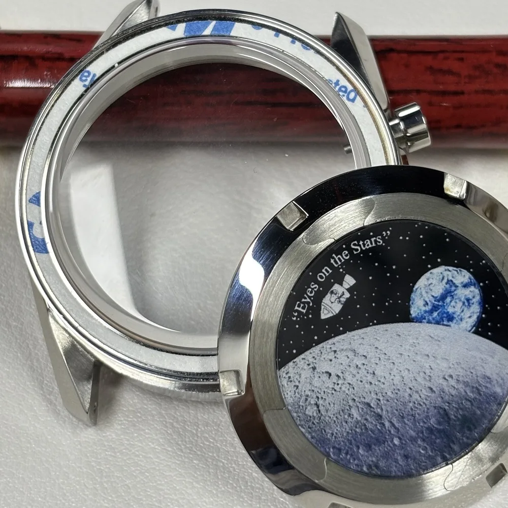 39.7mm VK63 case watch sealed back moonswatch mission to moon