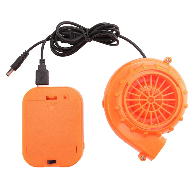 M12K-2X Mini Blower Fan For Dinosaur Costume Or Mascot Head Or Other Inflatable Game Costume Set, Orange