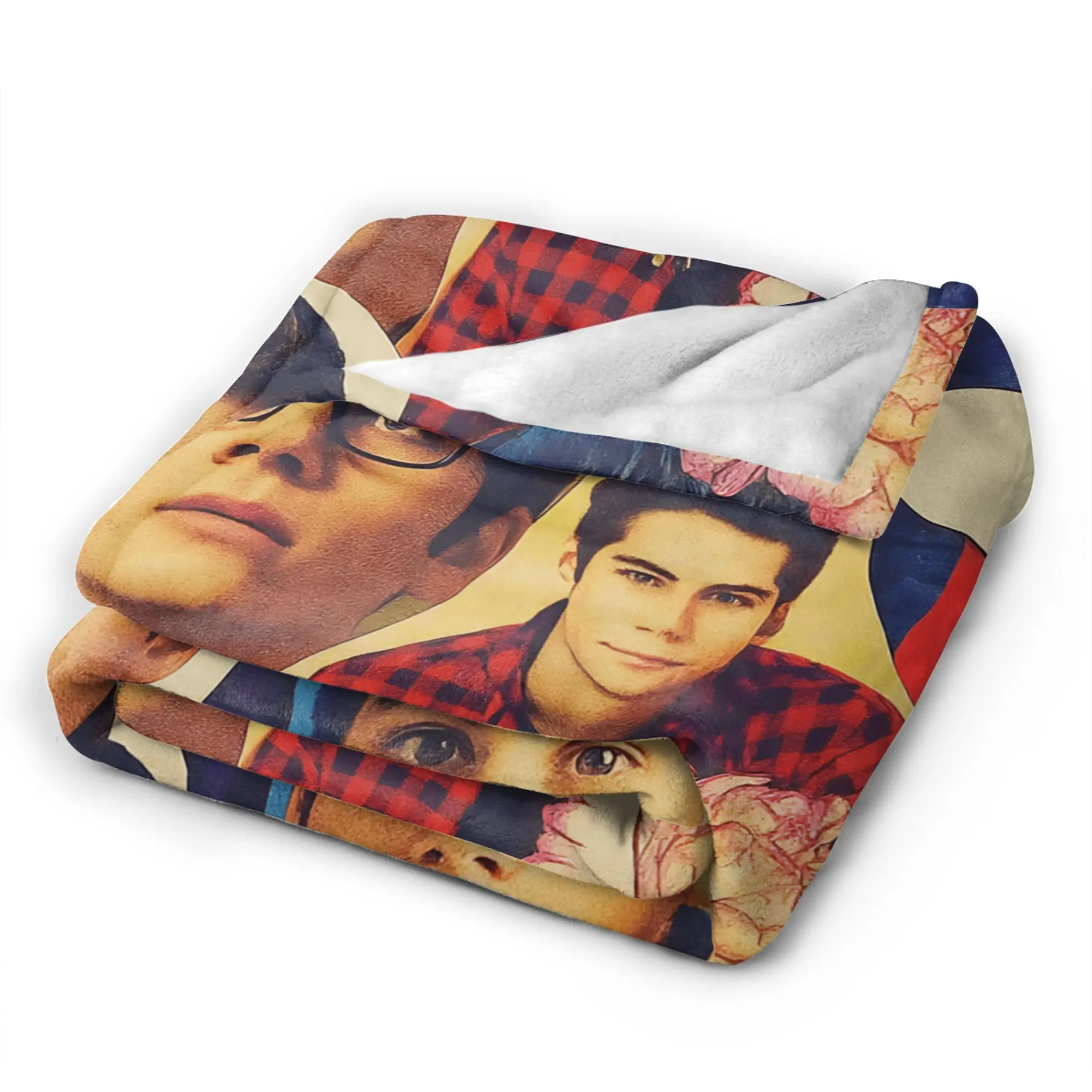 في سن المراهقة الذئب الفانيلا البطانيات الشتاء الدافئة الفراش يلقي للطلاب ديكور المنزل الرسم المفرش غطاء سرير أريكة