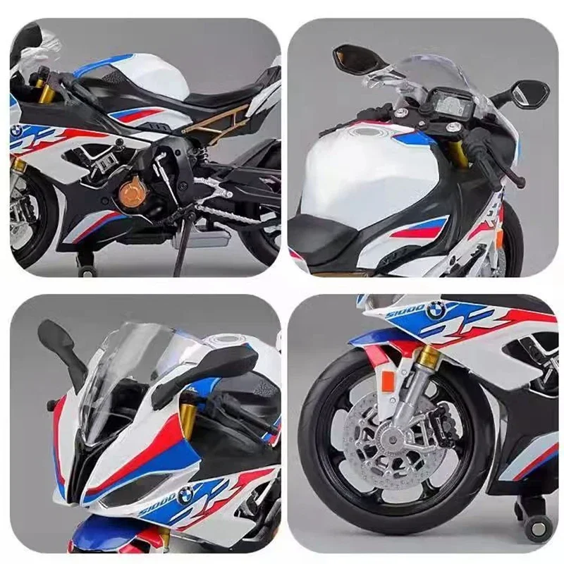 1/12 BMW มอเตอร์ไซค์ของเล่น S1000RR RMZ City Diecast โลหะจำลองการแข่งกีฬาซุปเปอร์ของขวัญของสะสมขนาดเล็กสำหรับเด็กผู้ชาย