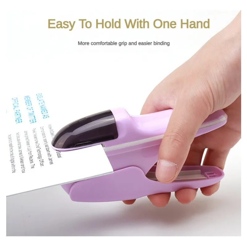 Mini Safe Stapler without Staples Staple Free Stapleless 8 Sheets for Paper Binding Business School Office Supplies Stationery