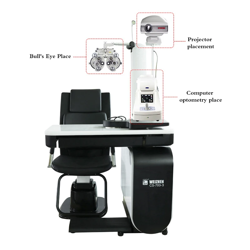 Promotion High Quality Small Ophthalmic Optometry Combined Table And Chair Refraction Unit CS-700