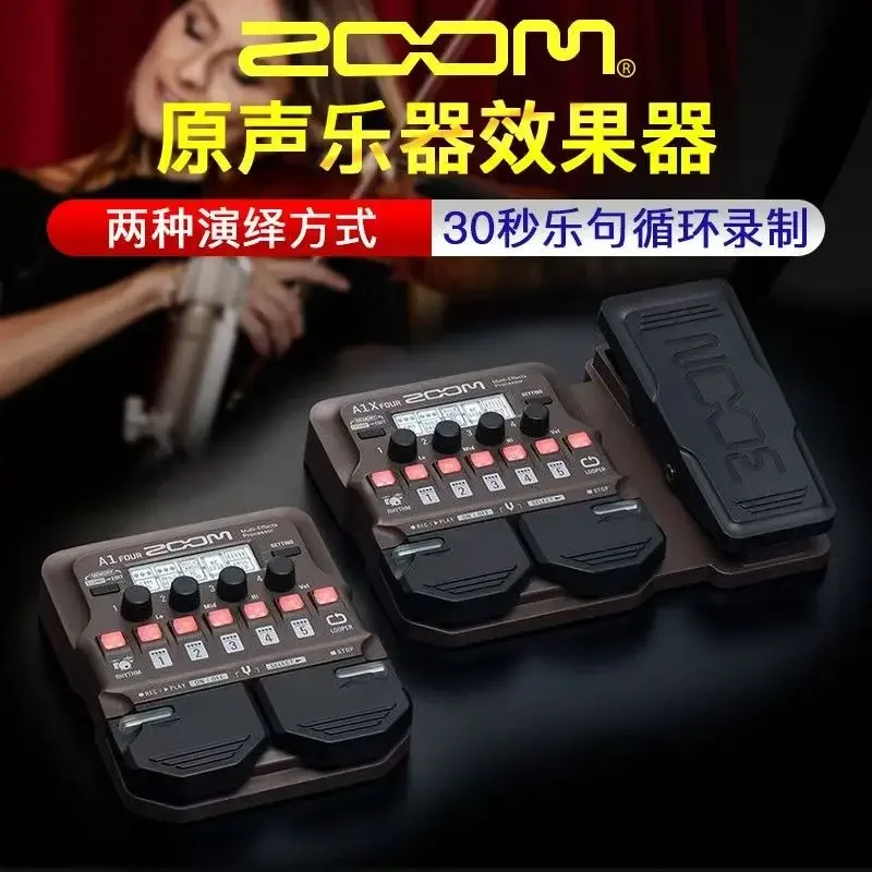 ZOOM A1X processeur de guitare acoustique à quatre effets processeur d'effets composites universel pour Saxophone Harmonica Instruments de musique