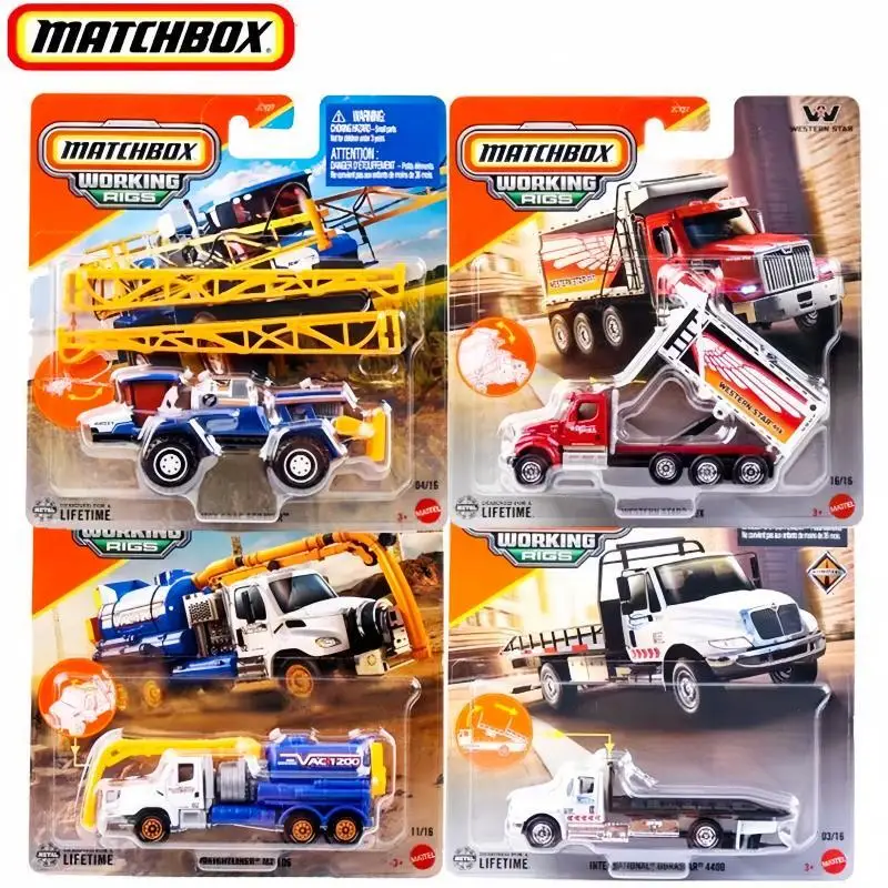 

Original Matchbox Working Rigs Car 1/64 Metal Diecast Freightliner M2 Western Star Vehicle Model Toys Boys Collection Gifts