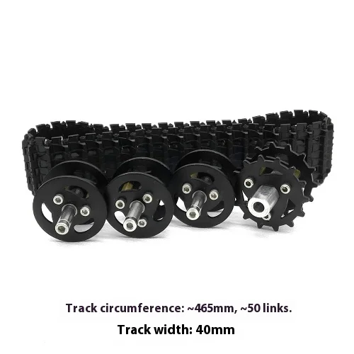 Intelligente wagenaccessoires, koppeling met een binnendiameter van 4 mm, plastic tracks tankwagen DIY-kit, metalen dragende aandrijfwielonderdelen