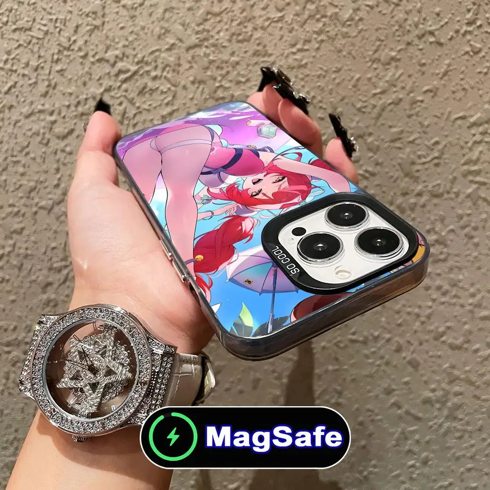 

ZZZ Ukinami Yuzuha Phone Case for iPhone 16 15 14 13 12 11 Pro Max Plus MagSafe Translucent Colour Protective Cover Luxury