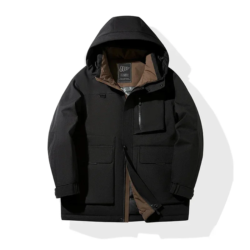 Jaqueta de acolchoamento masculina, roupas de grife de luxo, casaco frio para inverno, saco casual masculino