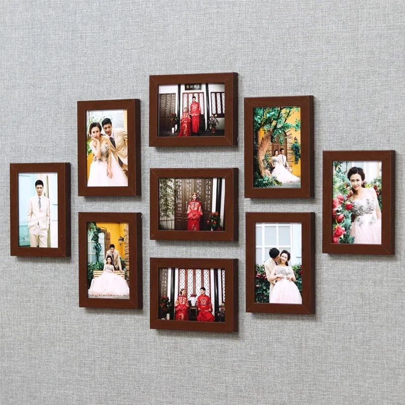 Simple Modern Living Room Photo Wall Decoration Free Punch Hanging Wall Photo Frame 5 6 7 8 10 Inch Bedroom Layout Photo Frame