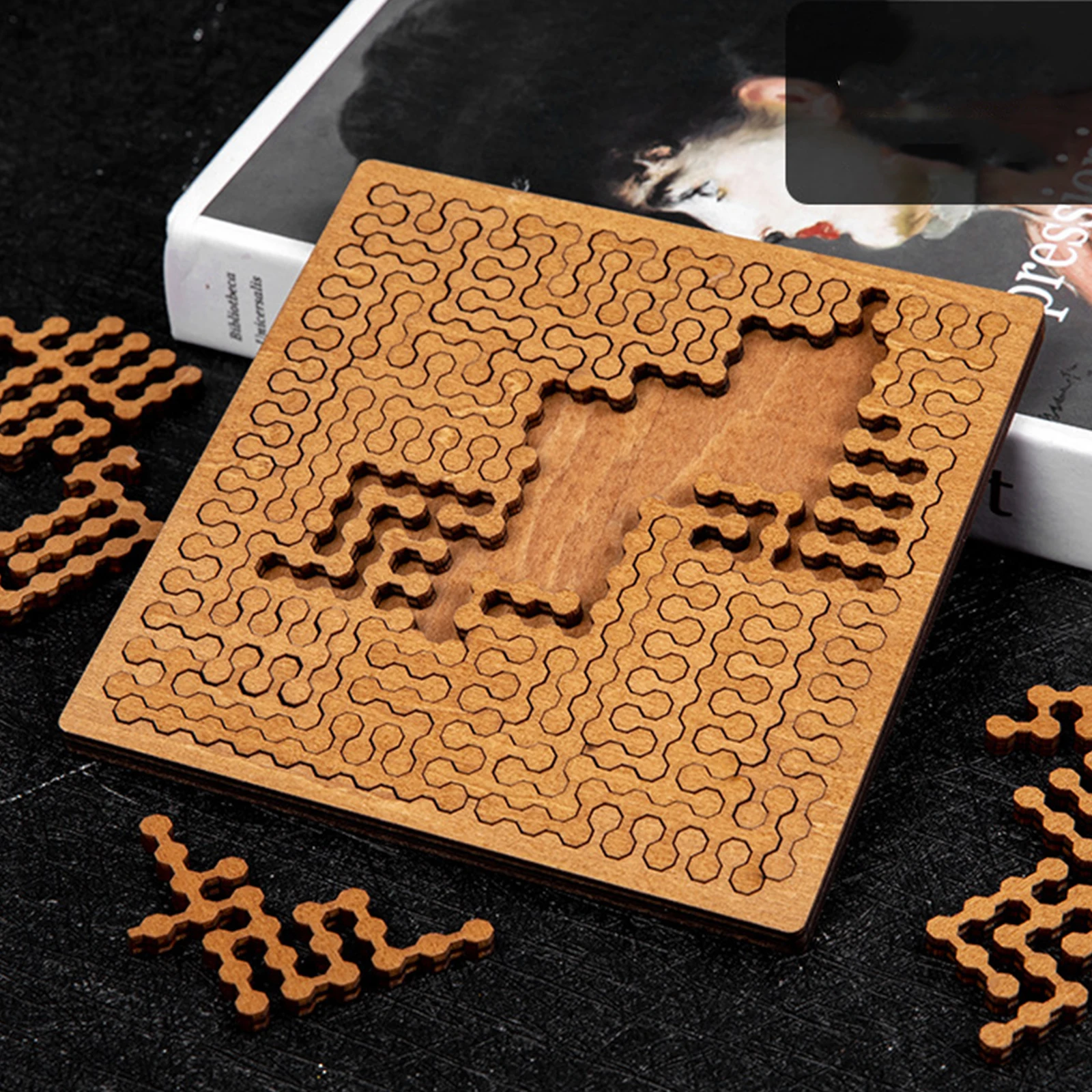 Fractal Tray Puzzle a mind-bending wooden puzzle a unique and creative irregul