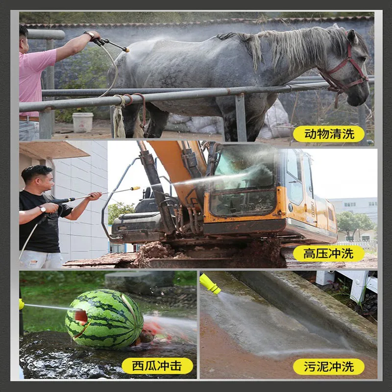 1800W 150Bar Pressure Car Washer Portable High Power Cleaner with Foam Spray Water Gun IPX5 Waterproof