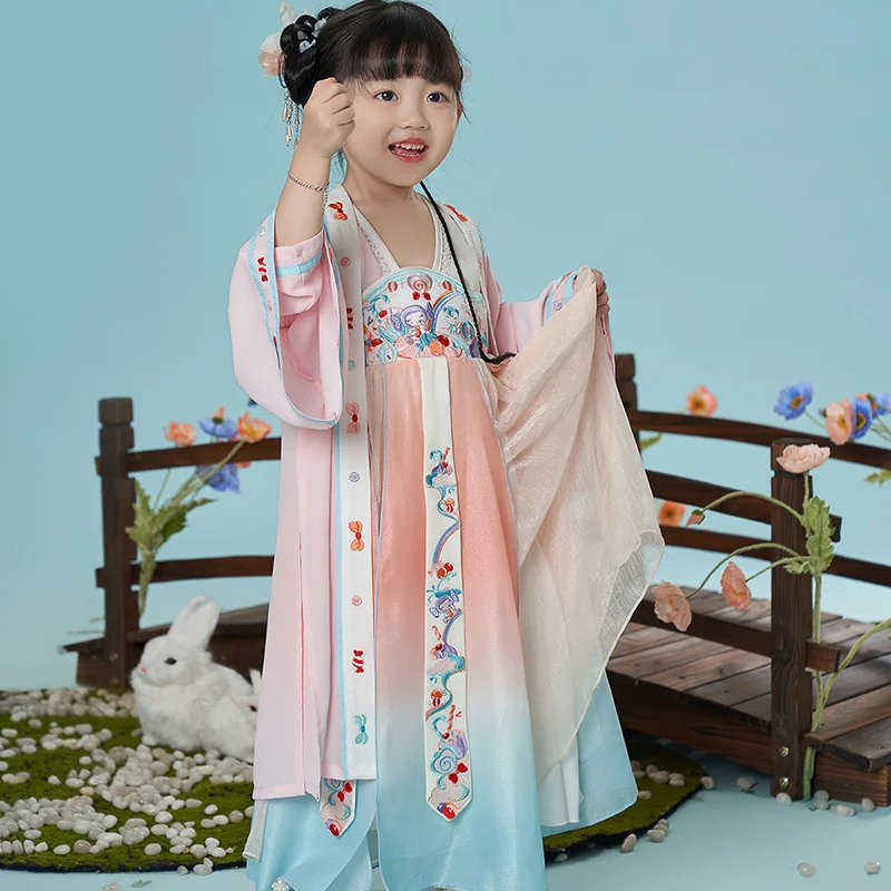 chinese-style-hanfu-girls'-brand-new-super-fairy-baby-dress-middle-aged-children's-ancient-hanfu-spring