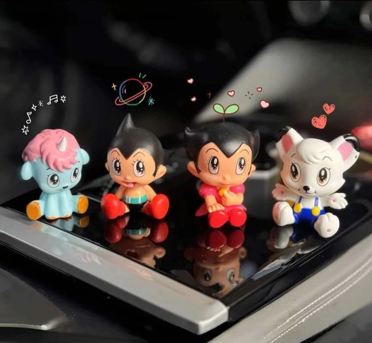 

Astro Boy Uran Leo White Lion Classic Anime Q Version Figure Model Cute Desktop Decor Collectible Toy Birthday Surprise Gift