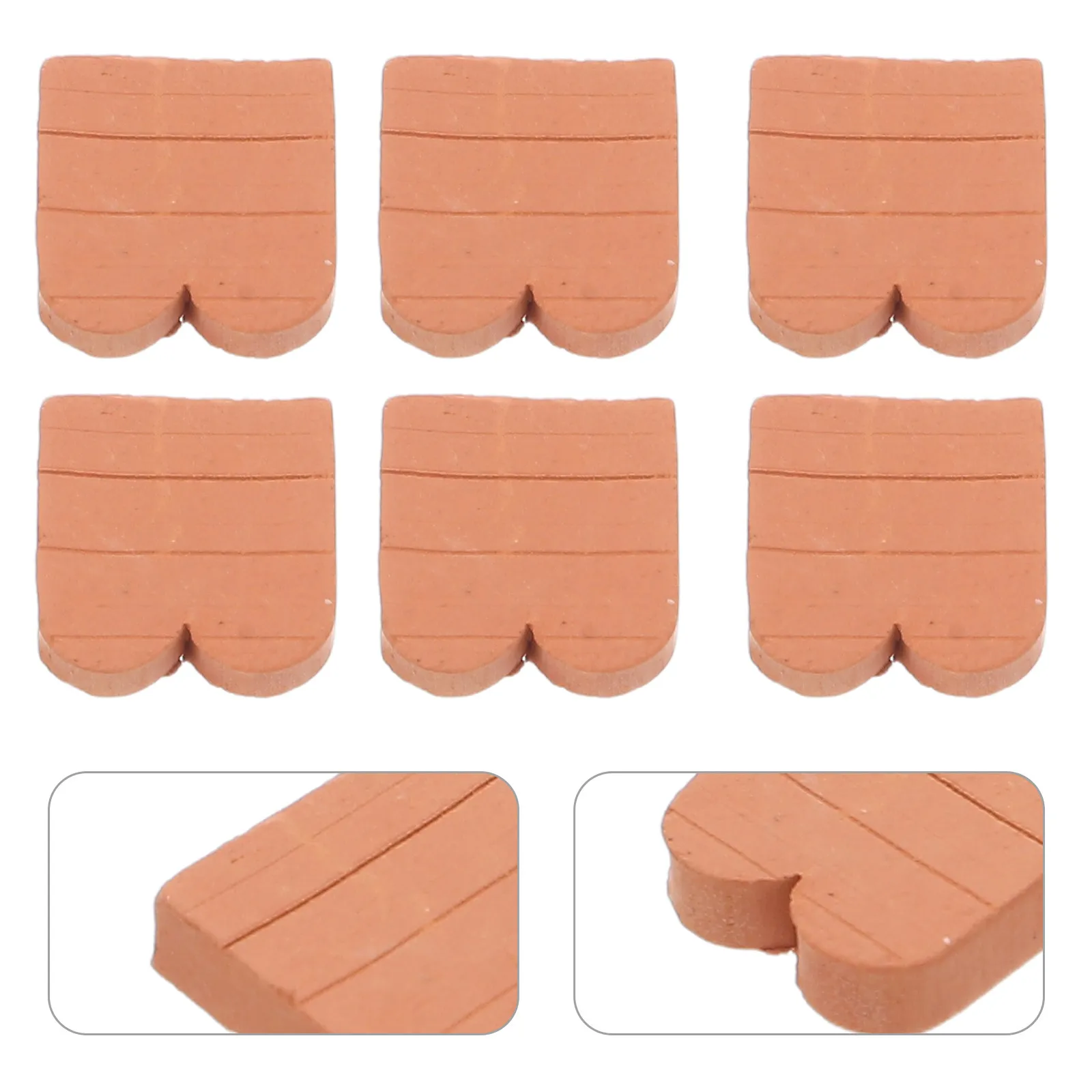 

40Pcs Brown Mini Roof Tiles 1:16 Scale Realistic Simulation Brick for Dollhouse Landscaping DIY Wall Brick Accessories Kit