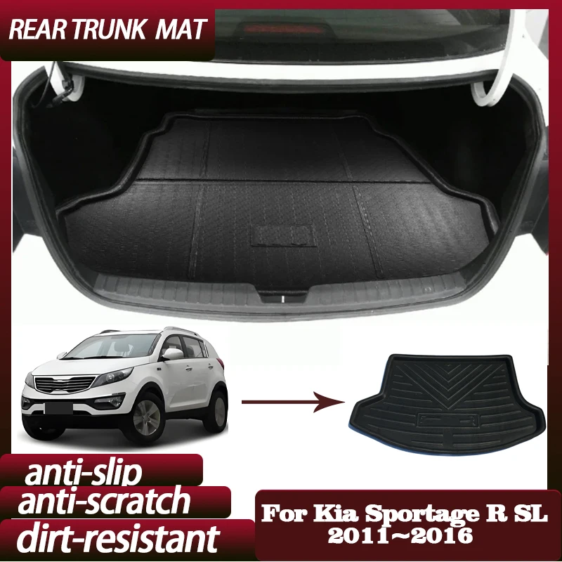 

Car Rear Trunk Mat for Kia Sportage R SL 2011 2012 2013 2014 2015 2016 Luggage Liner Tray Waterproof Anti-Slip Floor Pad Parts